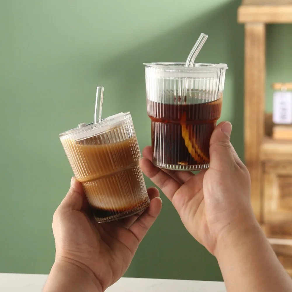 1pc glass straw vertical bamboo cup, made of reassuring material, suitable for various occasions, comfortable grip