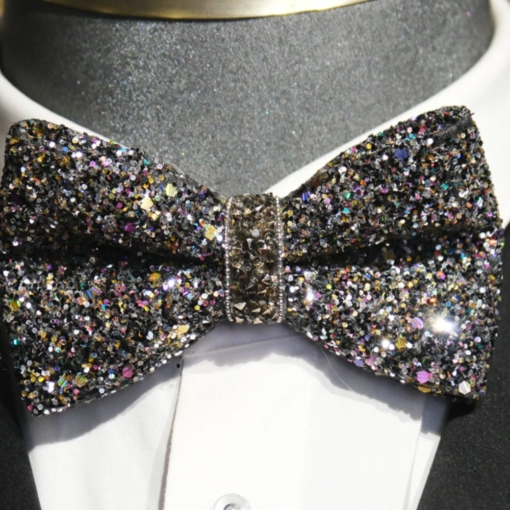 

Новая роскошная галстуки-бабочки со стразами, блестящие, для сцены, для ведущих, женихов, шаферов, свадебные и памятные подарки