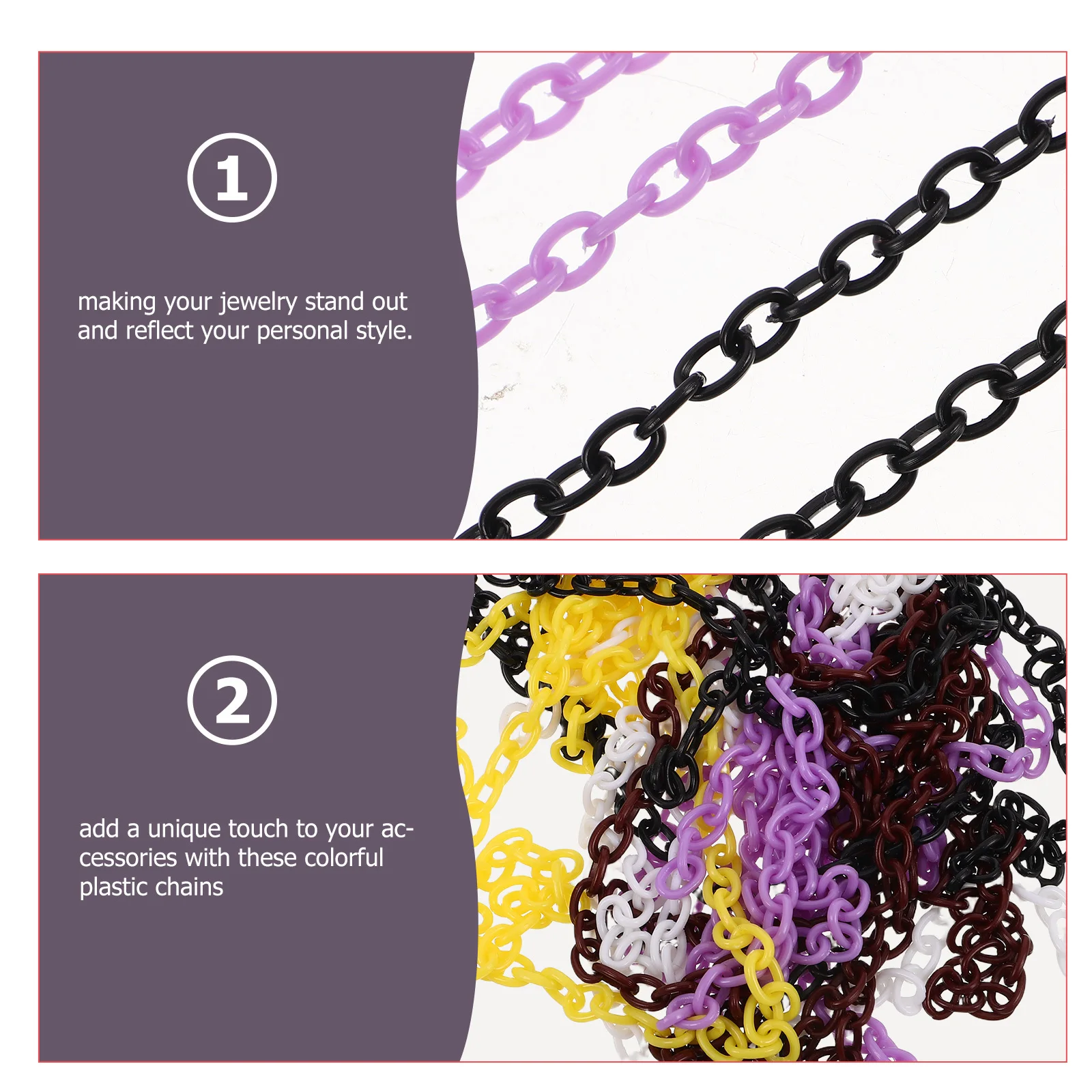 10 stücke Kunststoff Link Ketten Für Schmuck Machen Diy Handwerk Bunte Geldbörse Brillen Lanyard Kette Zubehör Dekorative Stecker