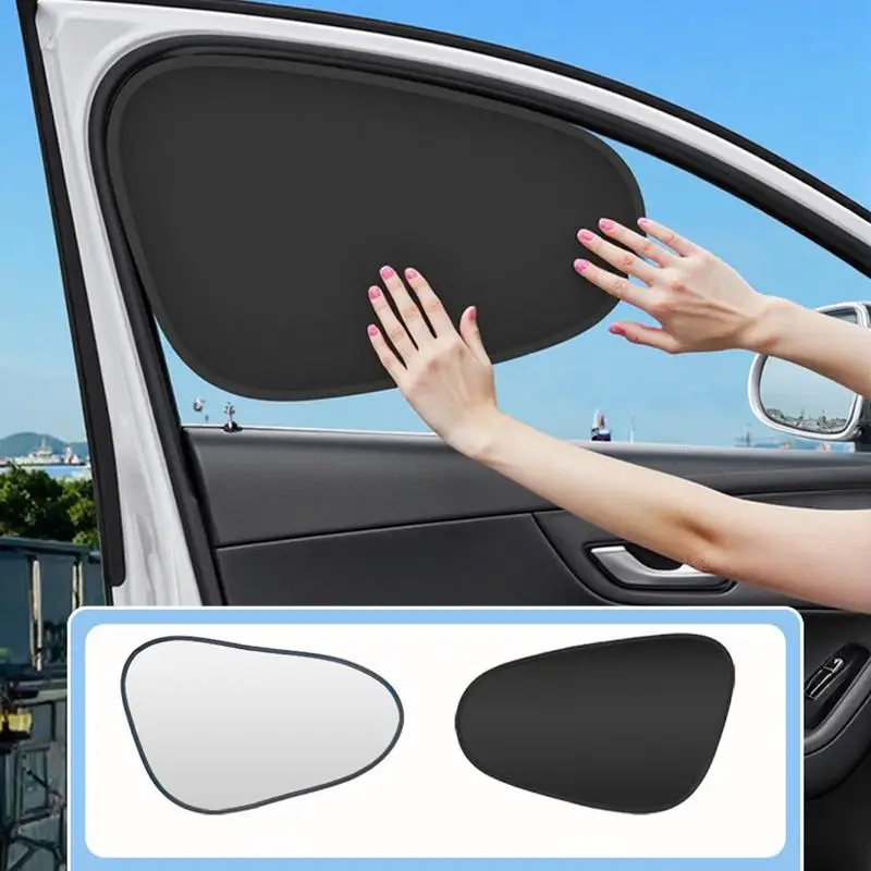 

Sun Shade For Car Window 1 Pair Window Sunshades Car Side Protector Driving Comfort Use Static Cling Stickers For Minivan Sedan