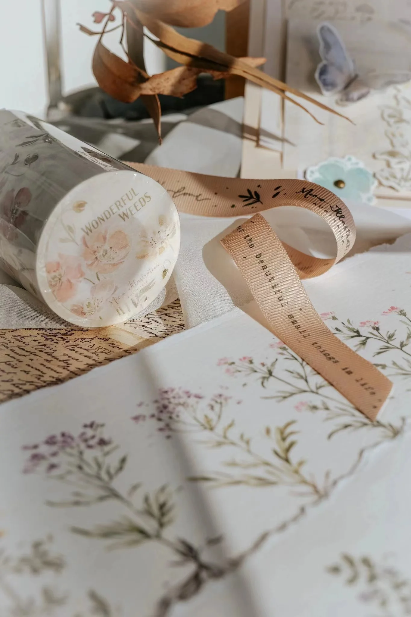 Meow Vintage Wonderful Weeds Washi Masking Tape for Planner Card Making DIY Scrapbooking Plan Decorative Sticker - view 2