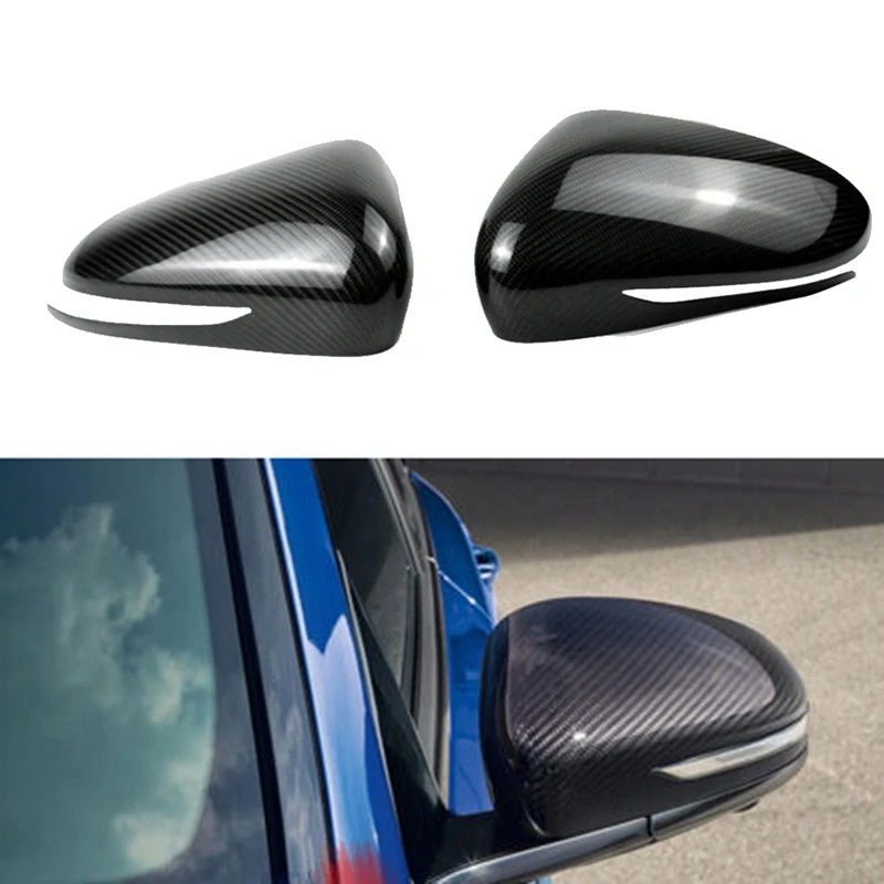 

Car Rearview Mirror Cover Carbon Fiber Side Rear View Mirror Cover Caps For Genesis G70 2017-2023 Parts