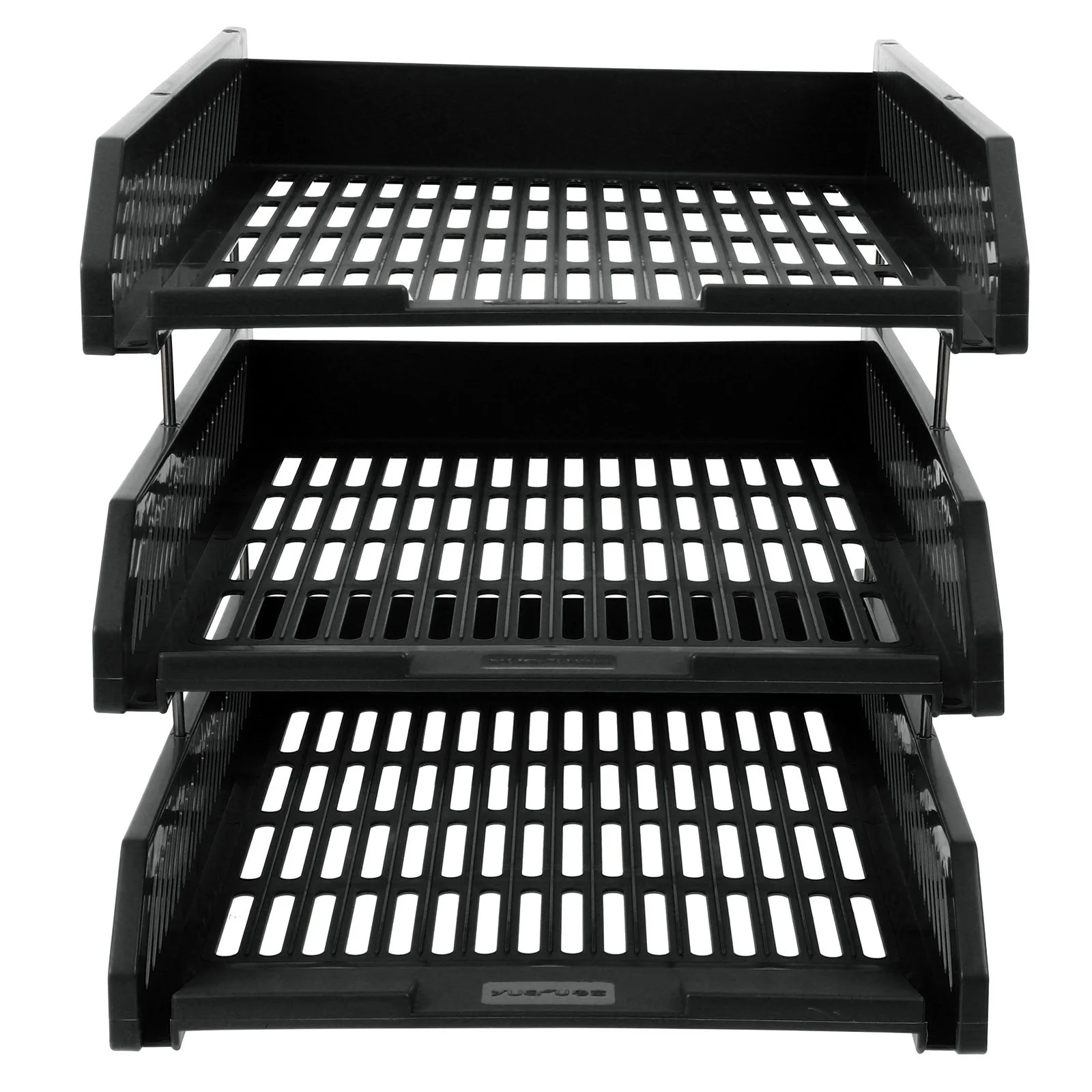 3-х уровневая стойка для файлов, черная папка для офисных документов, органайзер, настольная полипропиленовая подставка для длительного хранения, рабочая среда