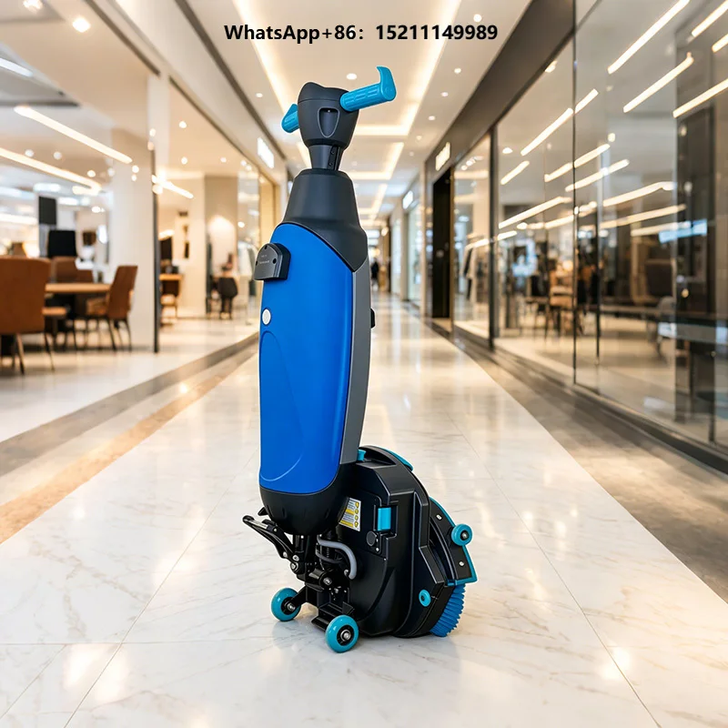 Electric 360C Flexible Steering Dust Cleaning Floor Scrubber Machine Battery Walk Behind Vacuum
