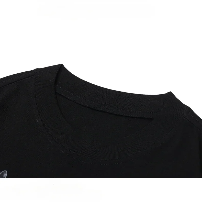 2025 T-shirt top Y2K stampata in puro cotone di marca di lusso T-shirt top da uomo e da donna casual stile semplice di base girocollo di grandi dimensioni