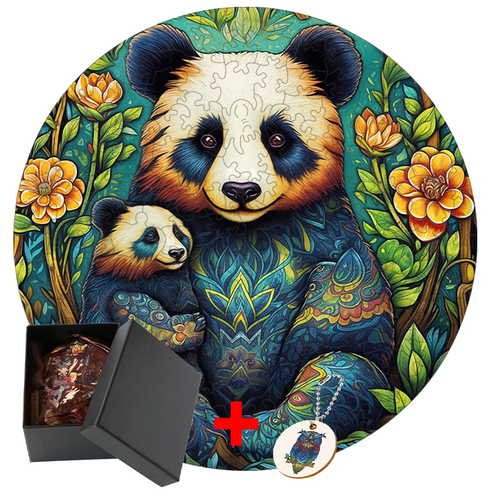 

Panda 3d Wooden Puzzle Interactive Games For Children Toys Parent Child Game Model Intelligence Puzzles Christmas Diy Hobby