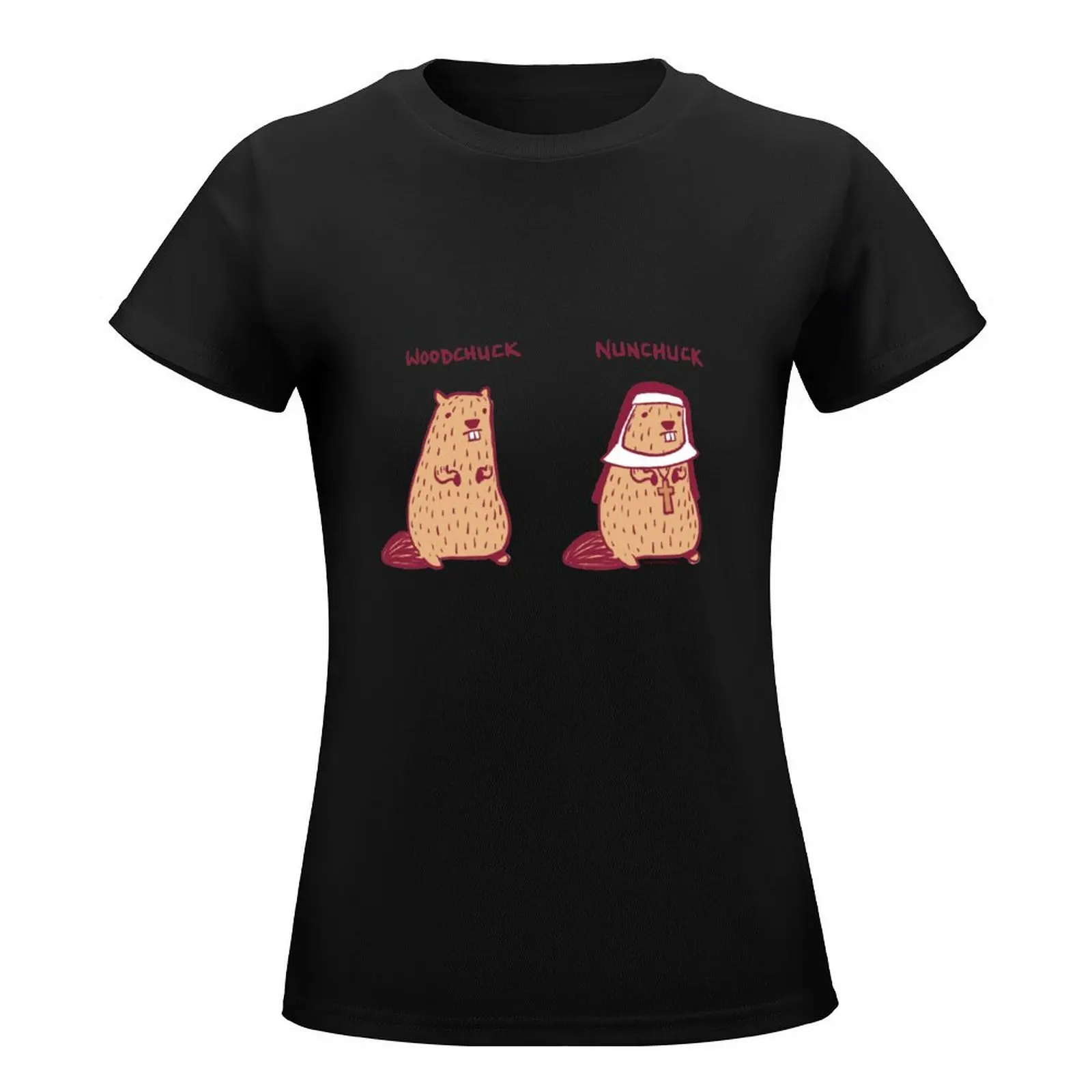 Chucks T-Shirt summer clothes funny cat shirts for Women