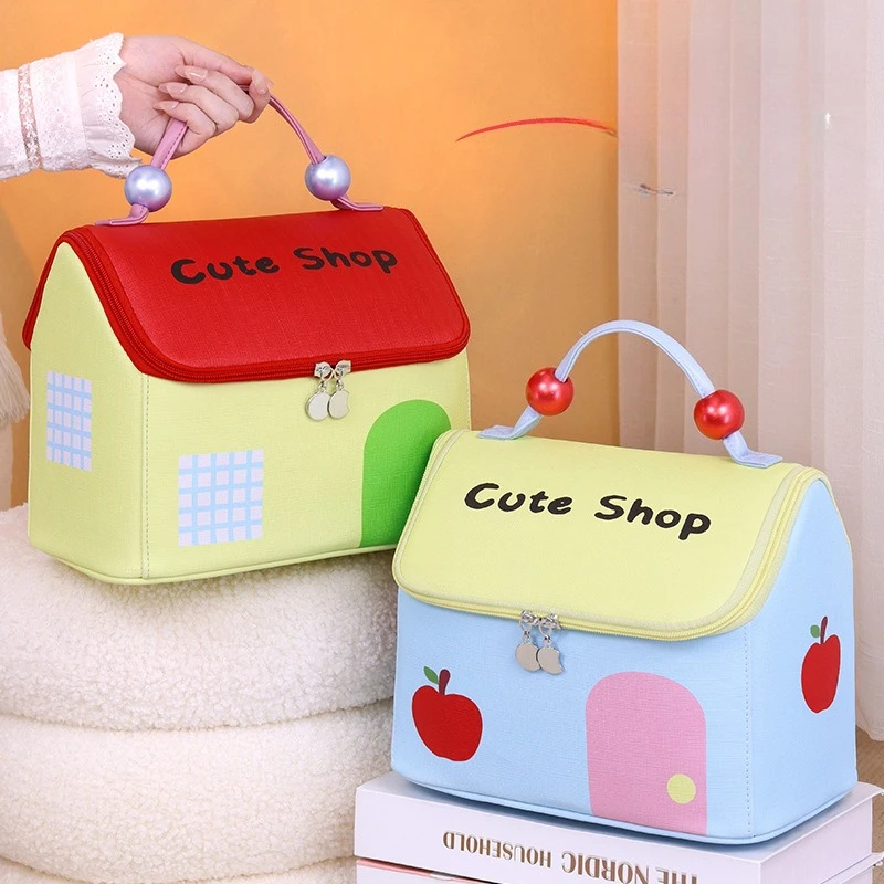 

Dopamine Makeup Bag – Large Capacity Cosmetic Organizer, Kawaii Travel Toiletry Pouch, Waterproof Multi-Functional Storage Case