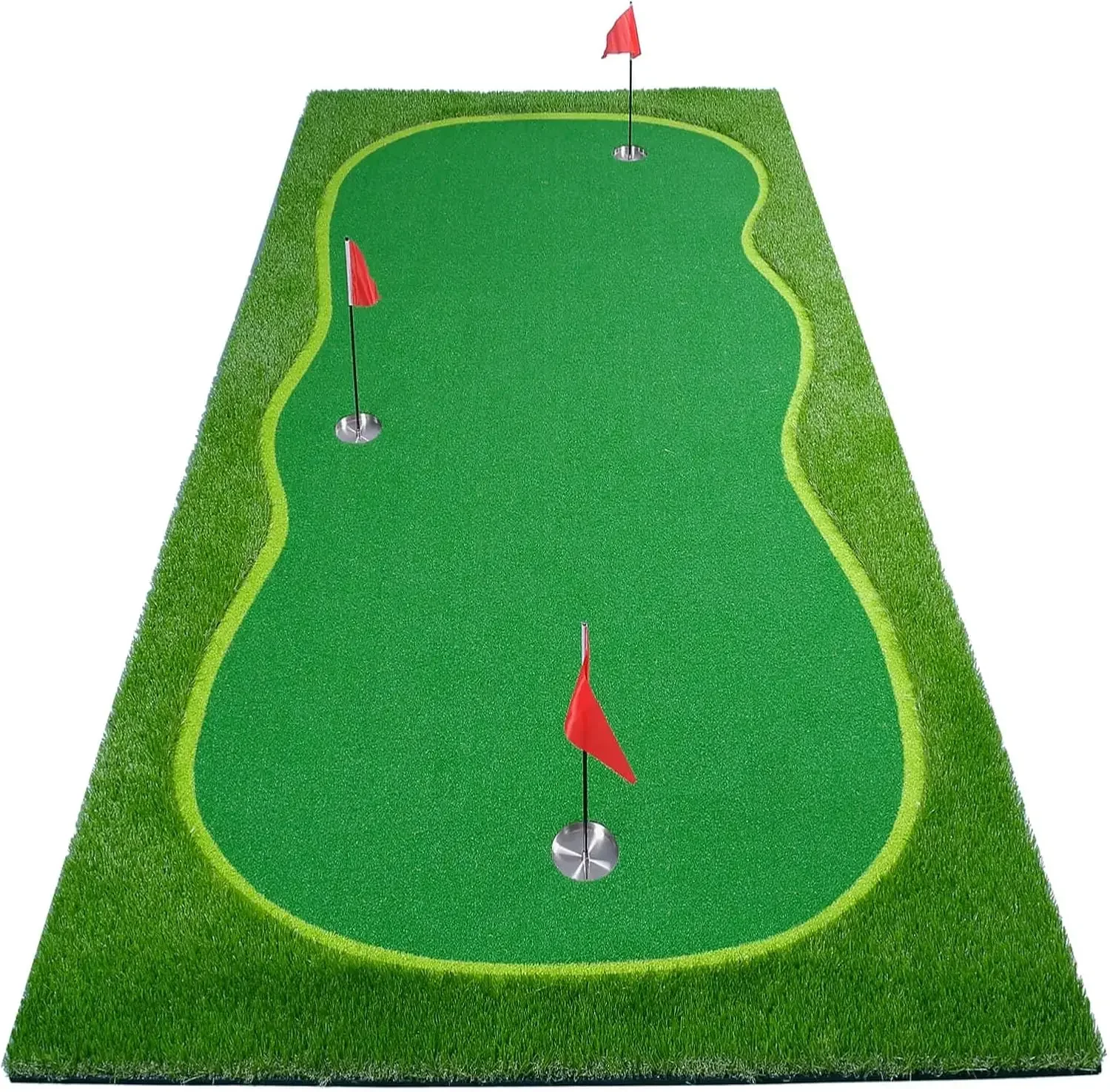 Green/Mat-Golf Training Mat- Professional Golf Practice Mat- Green Long Challenging Putter for Indoor/Outdoor