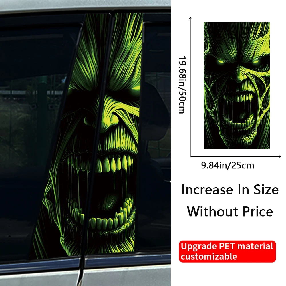 Graffti Hulk Anime Car Stickers DIY Car B-pillar Cover Scratches Waterproof Durable Cartoon Automobile Decoration Auto PET Decal