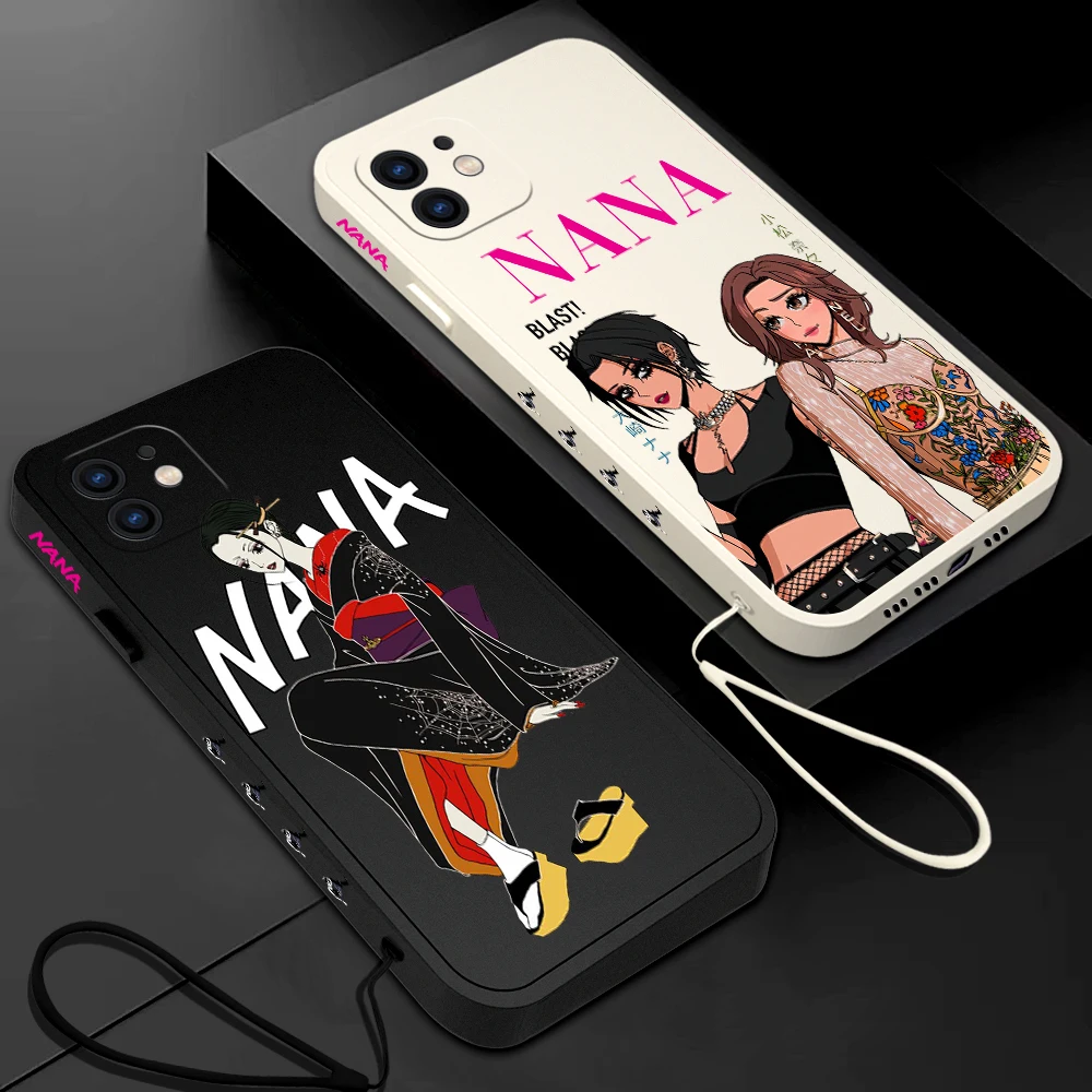 Cartoon Anime Oosaki Nana Phone Case For iPhone 15 14 13 12 11 Pro Max Mini X XR XSMAX SE 8 7 6S Plus Soft Liquid Silicone Cover