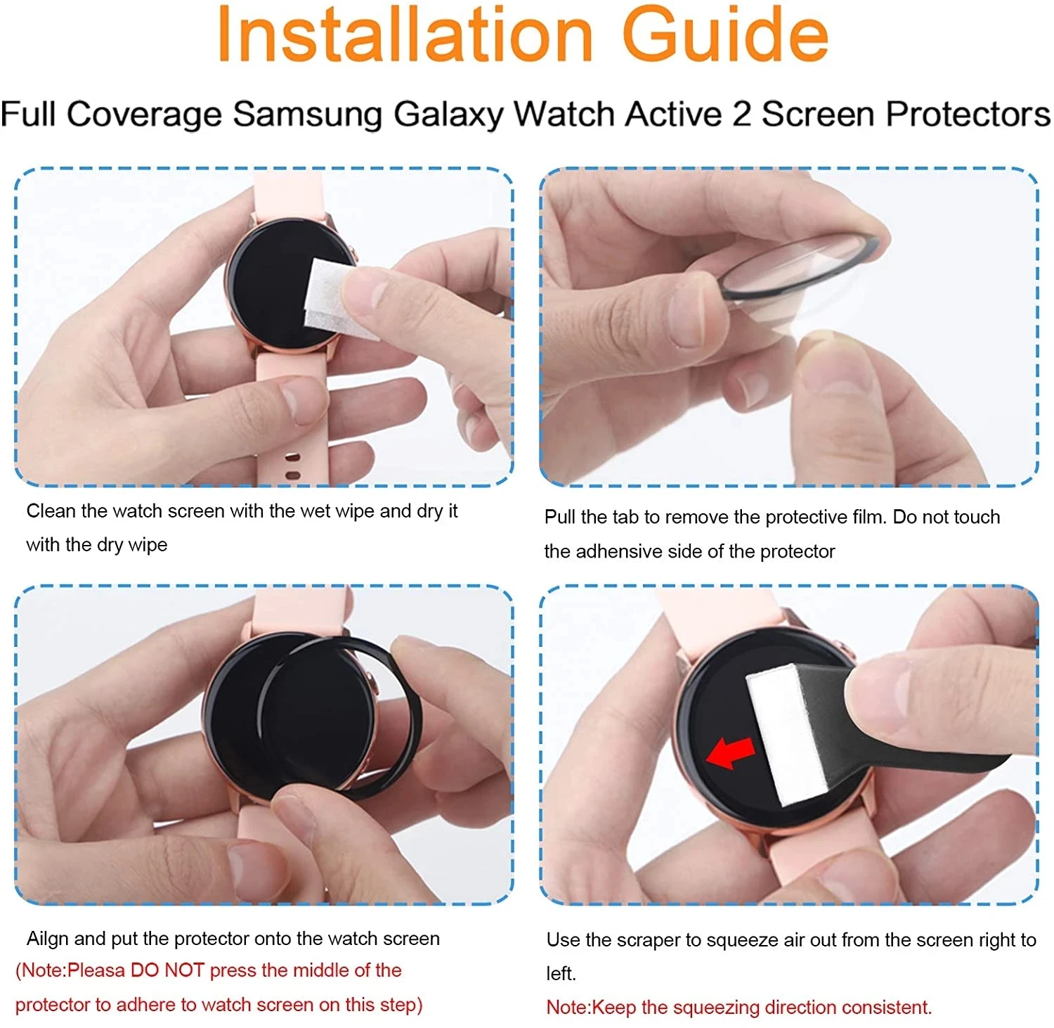 9H قسط الزجاج المقسى ل سامسونج غالاكسي ساعة النشطة 2 40 مللي متر 44 مللي متر ساعة ذكية حامي الشاشة فيلم الزجاج حالة اكسسوارات