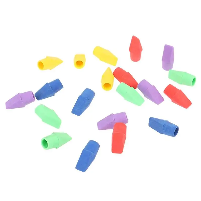 Gommes à crayon en forme de burin, dessus de crayon, capuchons de gomme, fournitures de peinture pour étudiants, papeterie, 3 pièces, 20 pièces