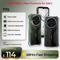 2025 Global HOTWAV T7S Rugged Smartphone Android 13 6.52'' 6280mAh Battery Cellphone 4GB+128GB 8MP+21MP Camera Mobile Phone