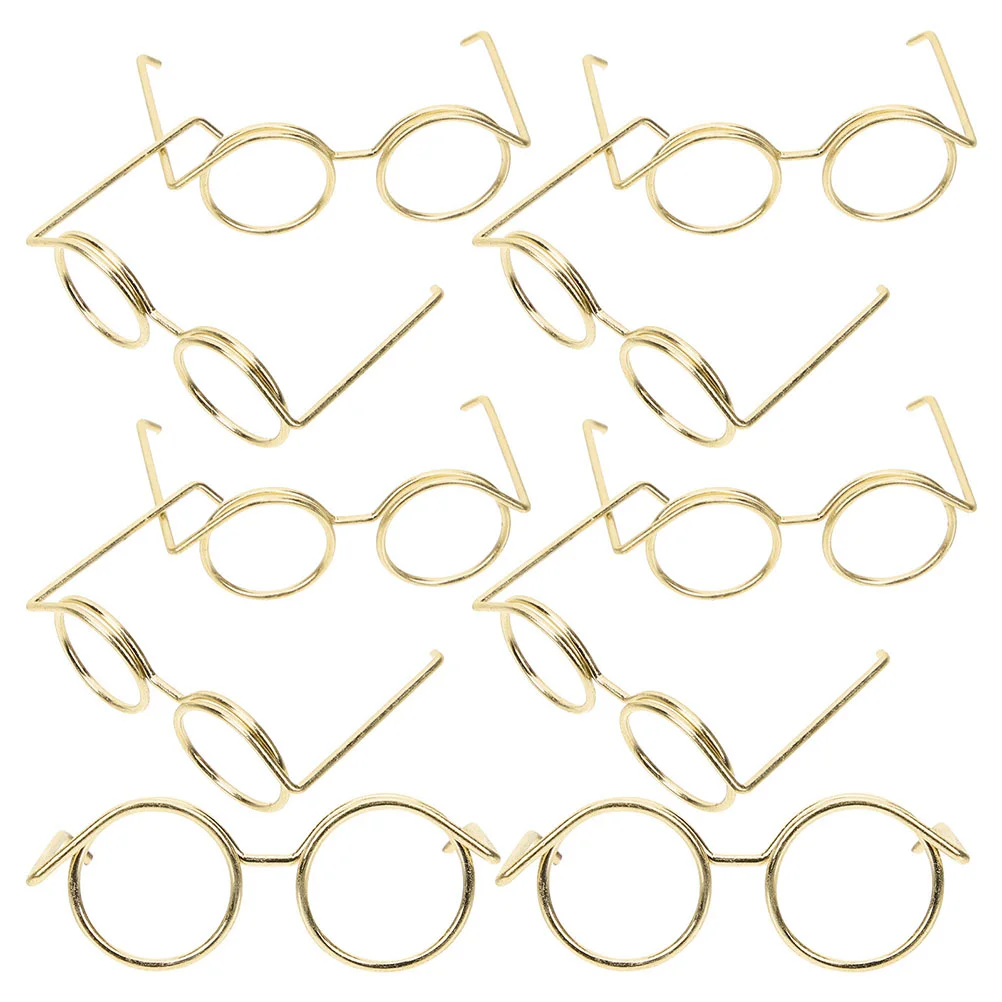 12 Pcs Round Sunglasses Mini Dress up Props Eyeglasses Small Clothing Accessories for Dolls Craft