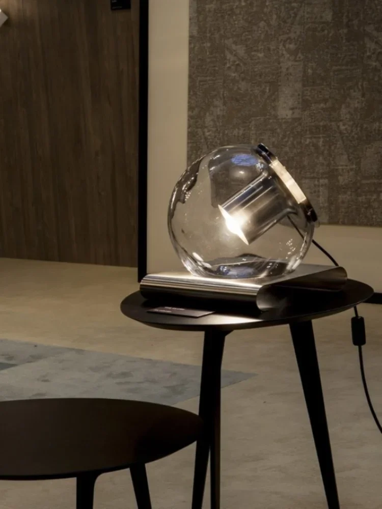 ~Post-Modern Simple Industrial Style Table Lamp Nordic Creative and Slightly Luxury Master Bedroom Bedside Study Glass Decoratio