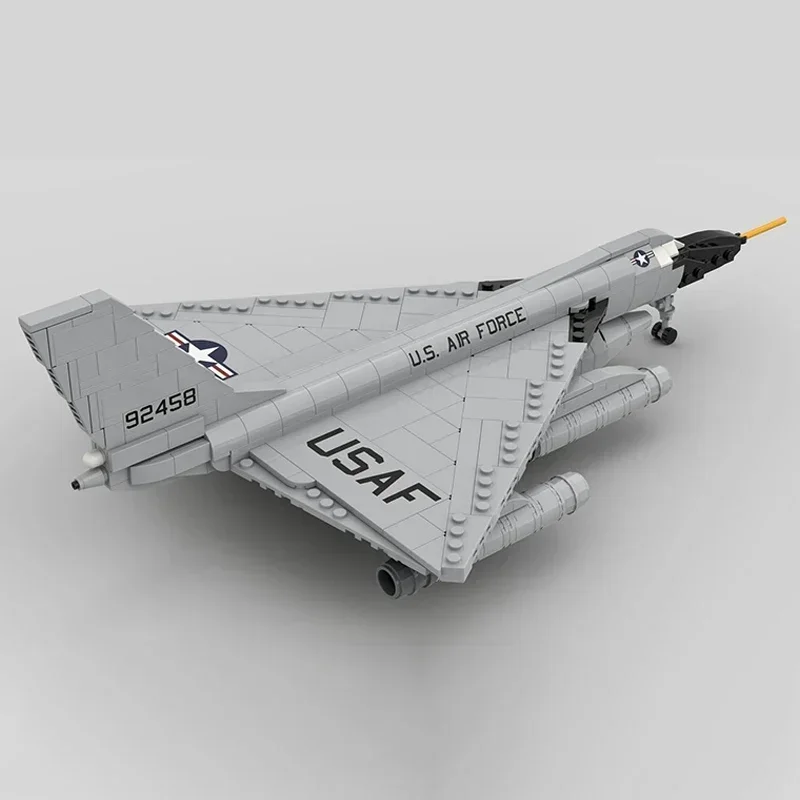 Modello Moc Mattoni da costruzione 1: 72 Aereo da caccia militare Tecnologia B-58 Blocchi modulari Regali Giocattoli di Natale Set fai da te Assemblaggio