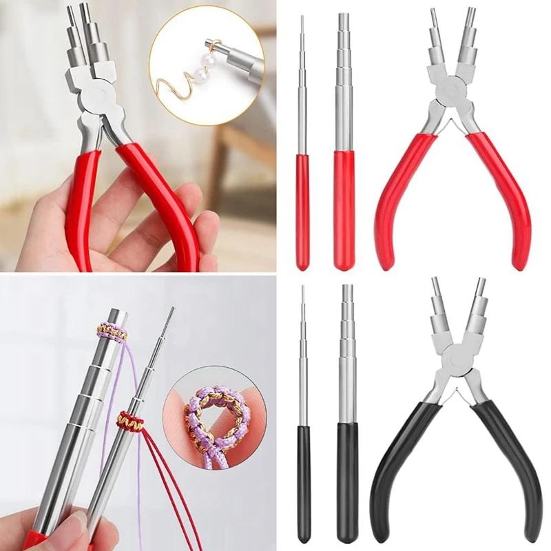 Wire Looping Tool Wire Looping Mandrel And 6 In 1 Bail Making Plier For Jewelry Wire Wrapping And Jump Forming