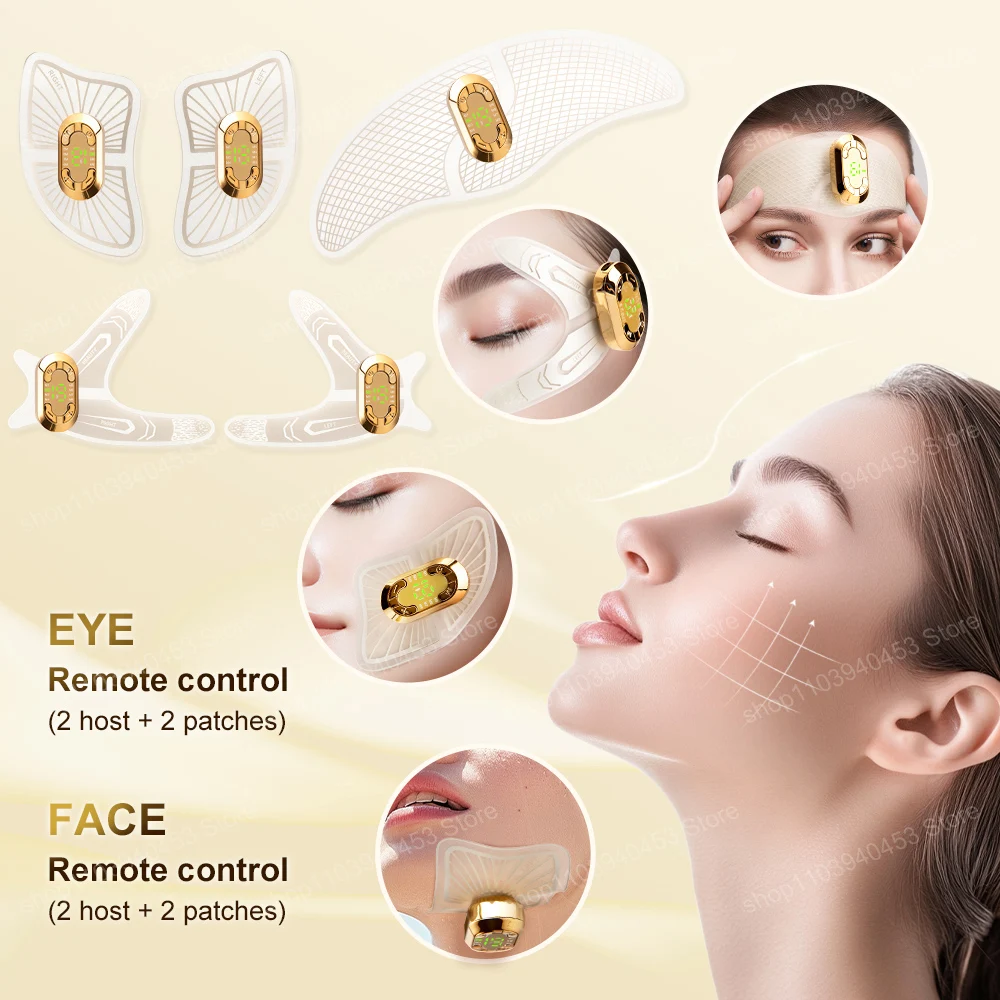 EMS Eye Face Beauty Massage Muscle Stimulator Facial Lifting Anti-Wrinkle Reduce Dark Circles Eyes Swelling Forehead Care Device