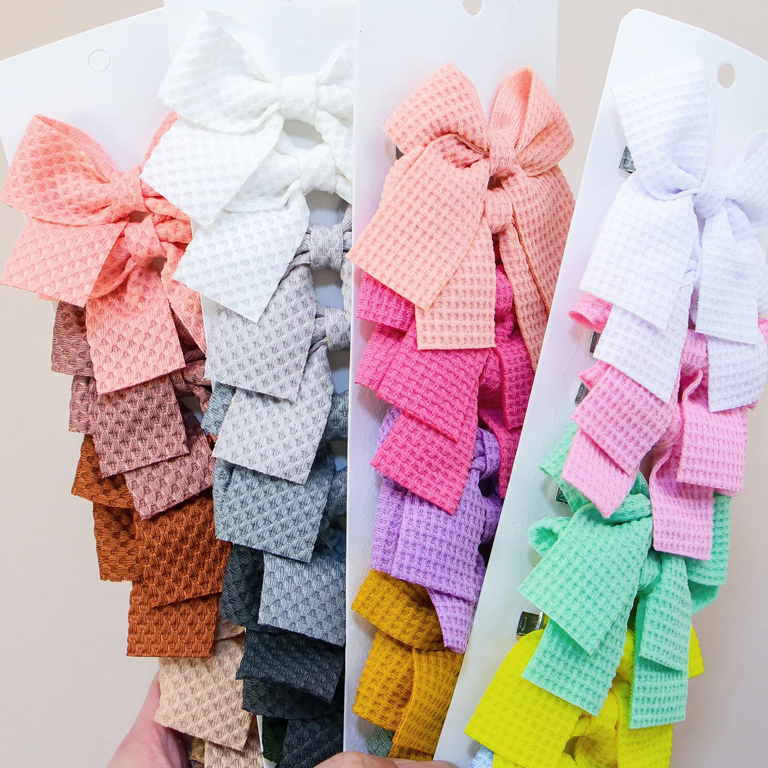 10pcs Cute Baby Girls Hair Bows with Clips 2.7inch Fabric Hair Bows Barrettes Clips Children Kids Hairpins Hair Accessories Set