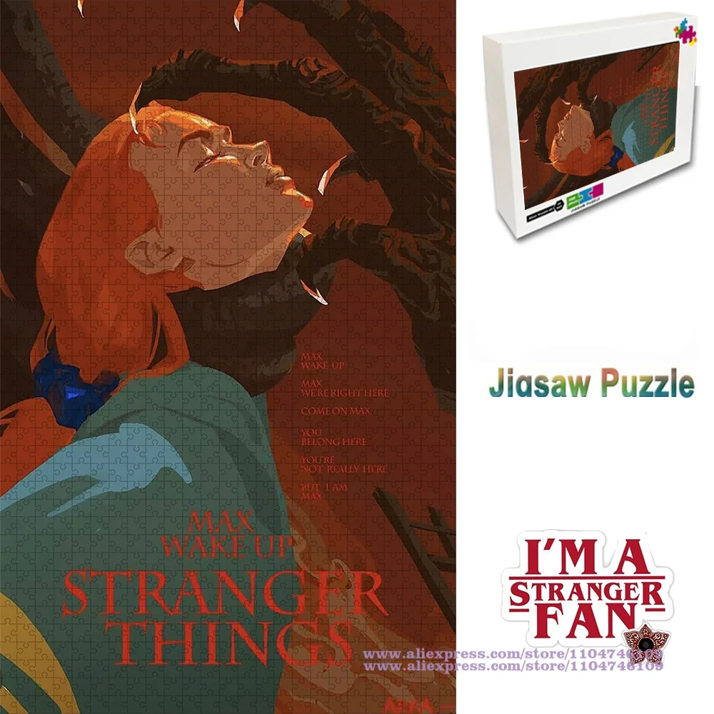 

Stranger Things Puzzle Jigsaw Character Max Wake Up 108/200/300/500/1000/1500Pcs Intelligence Puzzles for Adults Home Decoration