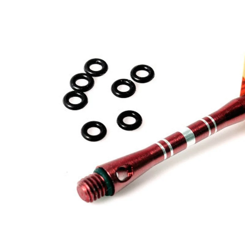 50/100 PCS Aluminum Dart Rod with Anti-skid Special Rubber Gasket Aluminum Rod Buqing Rubber O-ring