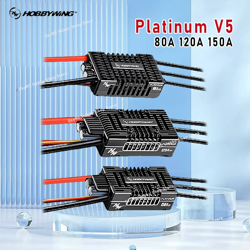 Hobbywing Platinum V5 80A 120A 150A 3-8S Brushless ESC Electric Speed Control Switchable BEC Output For RC Helicopter Fixed-Wing