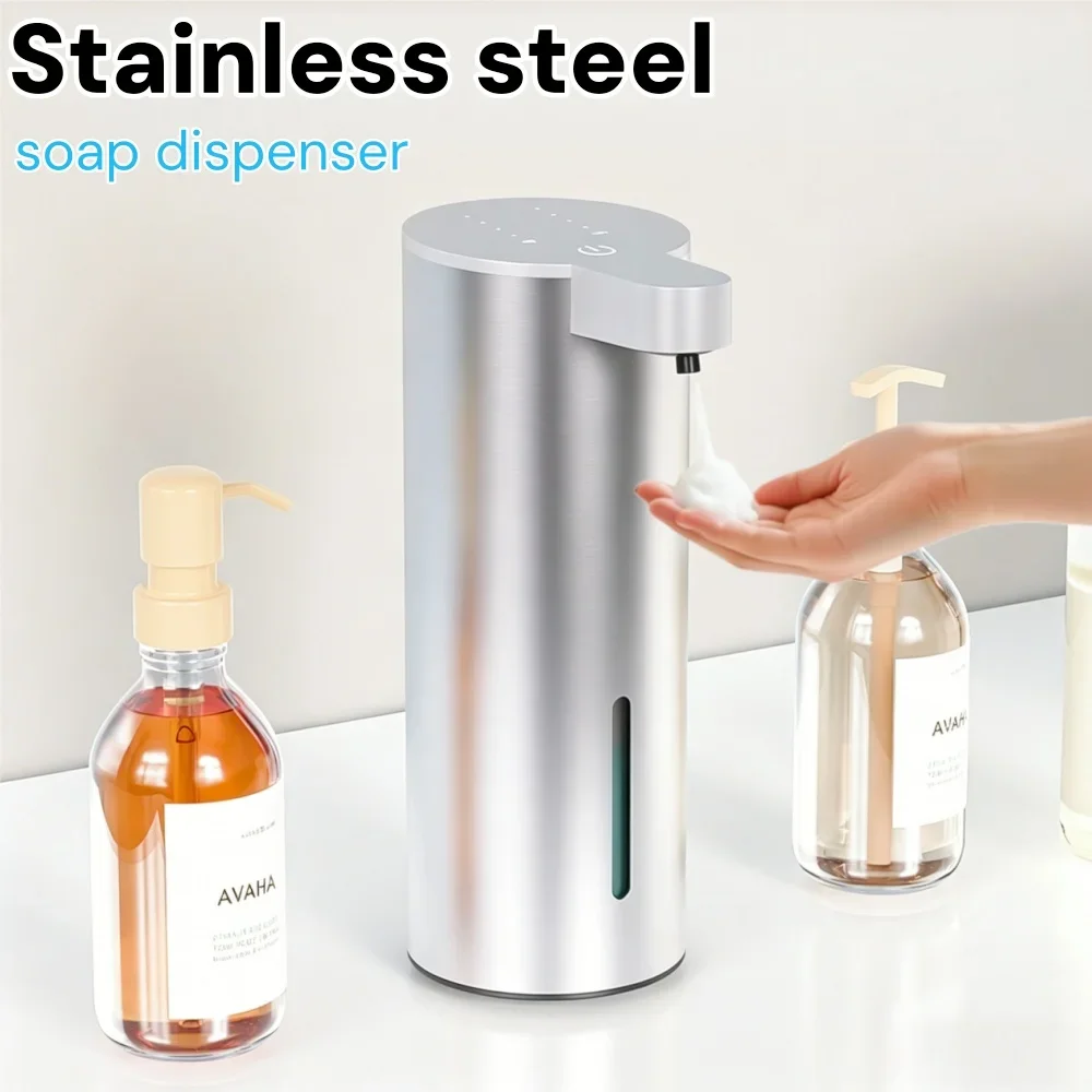 Touchless Soap Dispenser Automatic IR Sensor Stainless Steel Foam Liquid Hand Soap Dispenser Wall Mounted Bathroom Kitchen