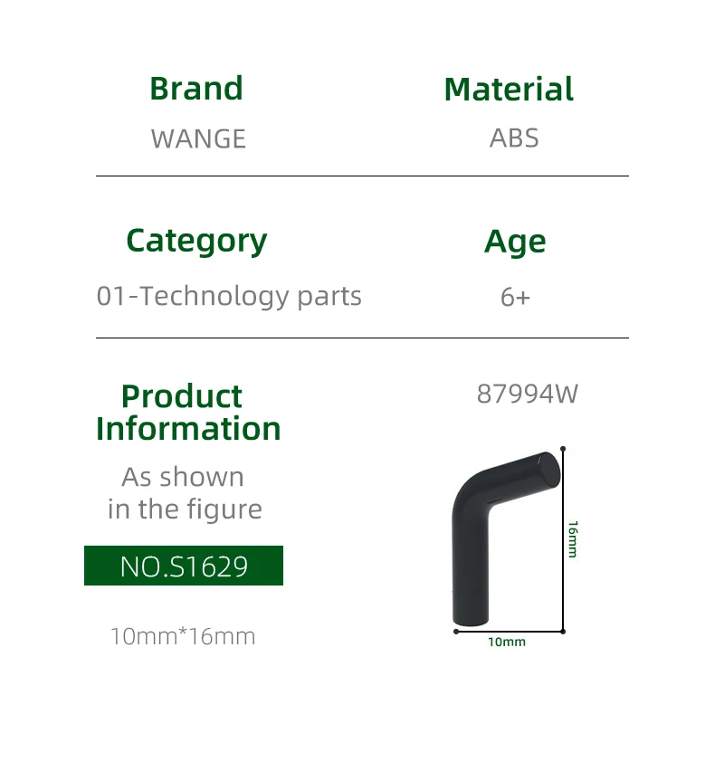 Wange 598Pcs/Lot 87994W Bend Rod Building Blocks Moc Technical Accessories Compatible With Assembles Bricks Children Toys Gift