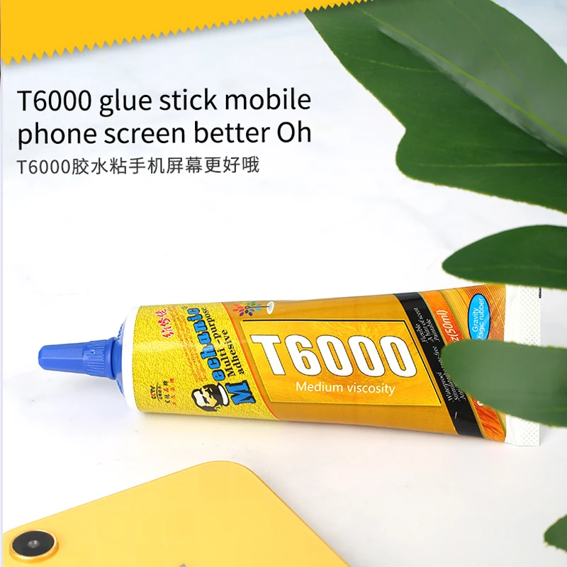 MECHANIC T6000 110ML Multi-purpose adhesive Mobile Phone Screen Golden Glue Border Sealant Touch Screen Change Glue Repair Tool