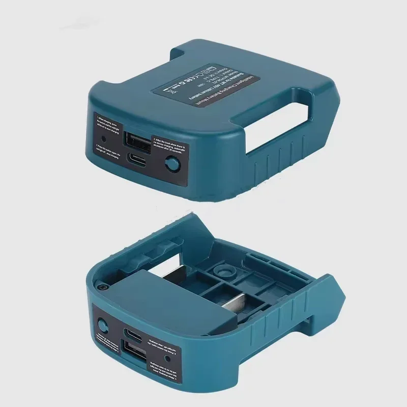 Dudukan baterai Li-ion dengan gesper sabuk rak penyimpanan isi daya Cepat USB tipe-c untuk Makita/Ryobi/Greenworks baterai 40V