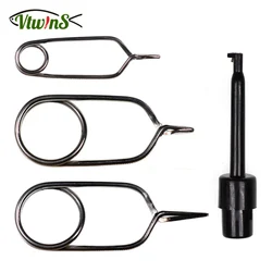 Vtwins 1 adet paslanmaz çelik Hackle pense Fly bağlama aracı Hackle klipler tüy sarma aracı Fly tutucu klipler Accessries S # M # L #