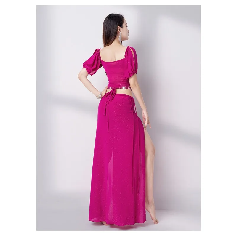 Dostosowane stroje do tańca brzucha Strój treningowy Nowy seksowny długi zestaw spódnic Orientalny strój do tańca, sukienka grupowa dla kobiet