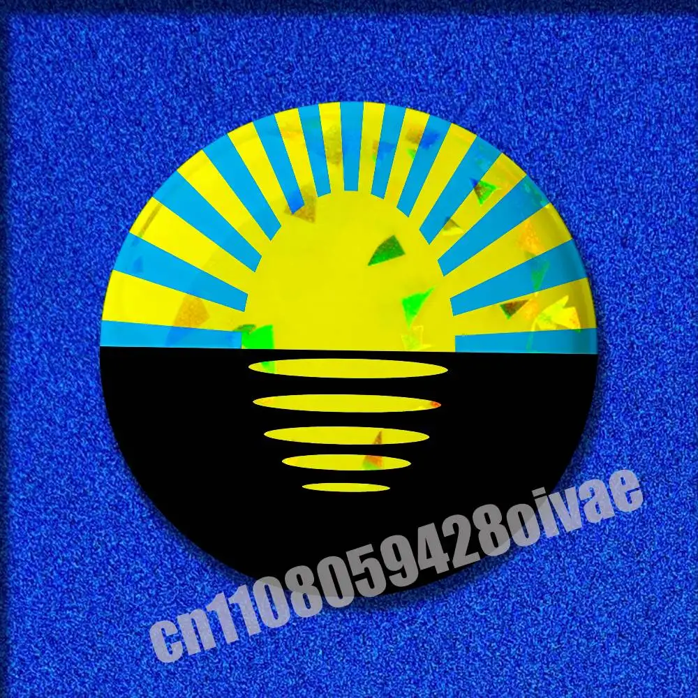 

Ukraine Donetsk Oblast Flag Insignia Badge Cover For Ornament 75mm 25mm 44mm Brooch Button Round Pins