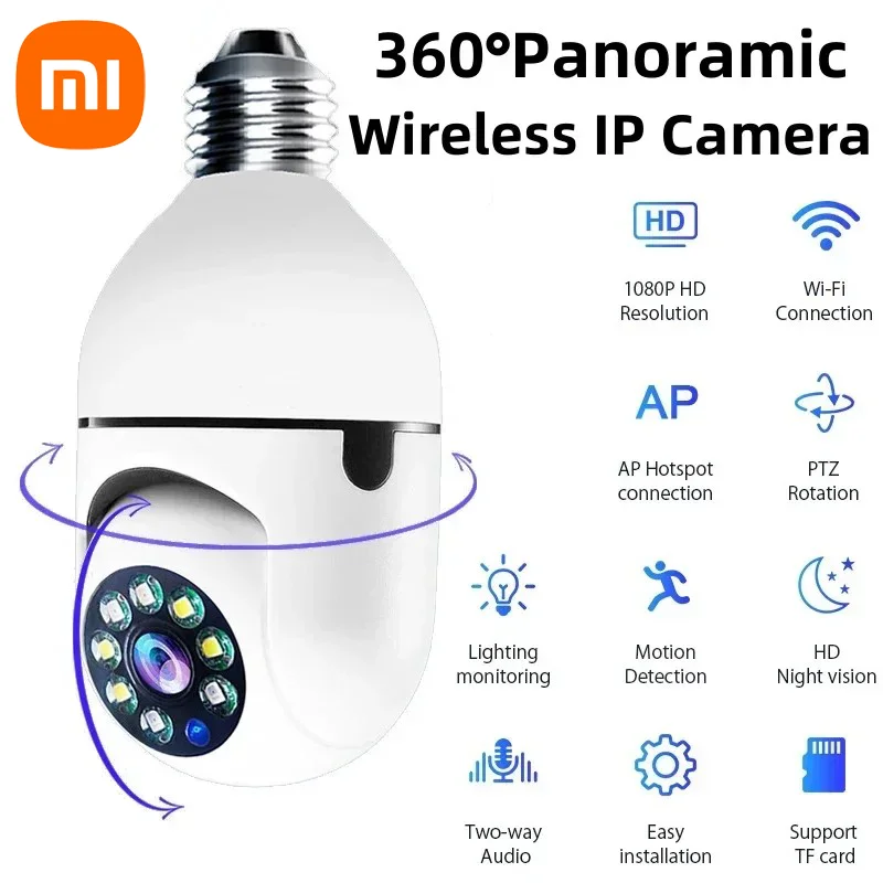 

Xiaomi Light Bulb Camera 1080P HD 4x Digital Zoom Human Motion Detection Voice Call Full Color Night Vision Surveillance Camera