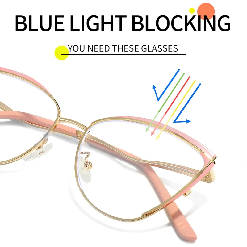 VKYEE Simple Fashion Cat\'s Eye Design Women\'s Eyewear Anti-Blue Light Glasses Customizable Prescription Photochromic G9719