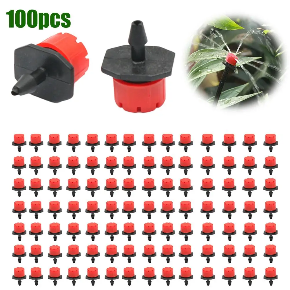 50/100PCS Irrigation Drippers Sprinklers Adjustable Water Dropper Head Sprinkler Flow Head Garden Watering Irrigation System