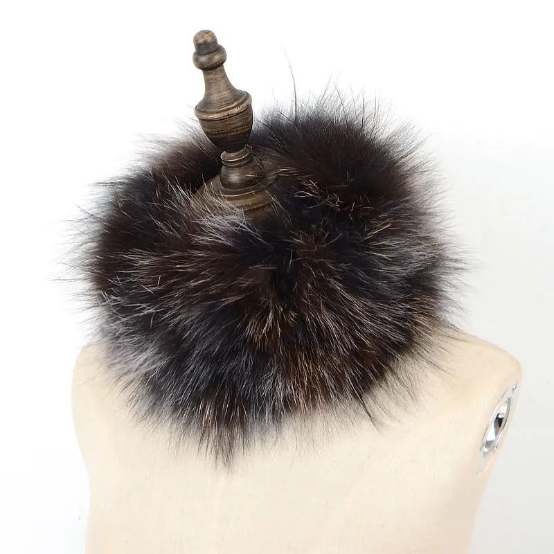 2024 Female Real Fur Headband Fluffy Natural Warm Fox Fur Ring Scarf Good Elastic Winter Lady Knit Genuine Real Fox Fur Scarves