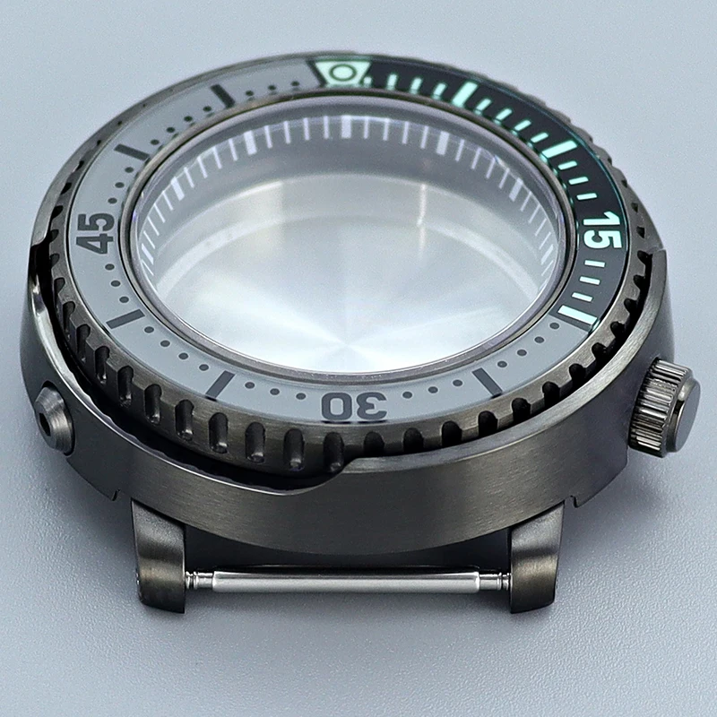 Cassa dell\'orologio luminosa C3 in scatola di tonno da 43mm adatta a Seiko NH34 NH35 NH36/38 movimento 20ATM impermeabile da uomo Diving sostituire