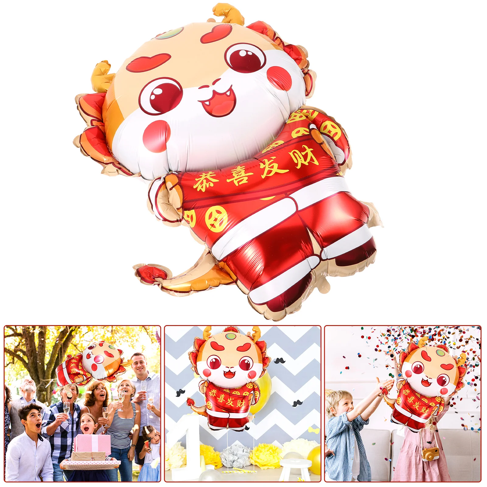 

Dragon Party Balloon Aluminum Foil Decoration for Chinese New Year Lunar Spring Festival Celebration Balloon 2024 Balloons