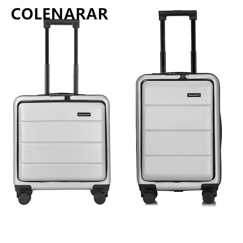 

COLENARA New 18"20 Inch Suitcase ABS + PC Boarding Box 22"24"26"28" Large Capacity Trolley Case Front Opening Laptop Luggage