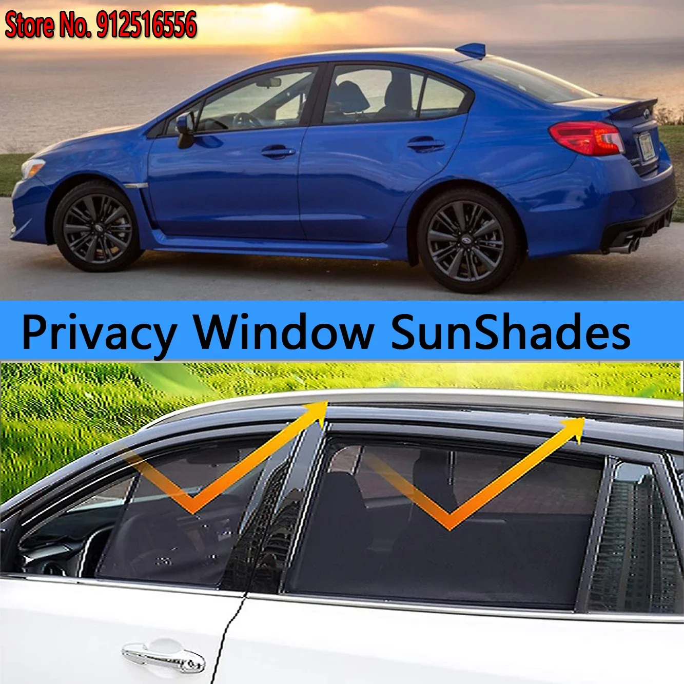 

Side Sun Shade Shading Protection Window SunShade Sunshield Accseeories For Subaru WRX STI VA Sedan 2014 - 2021 2015 2016 2017