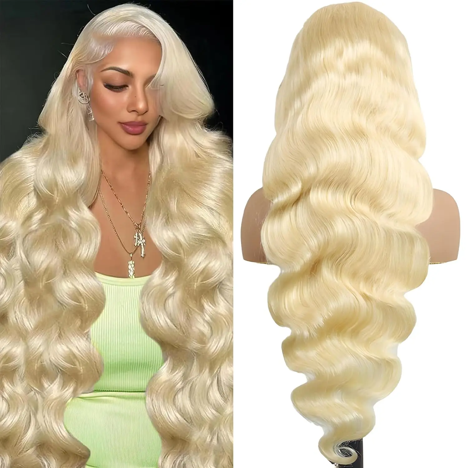 

13X4 13X6 HD Transparent Lace Glueless Wig Human Hair Ready to Wear 613 Honey Blonde Front Wigs For Black Women Wigs