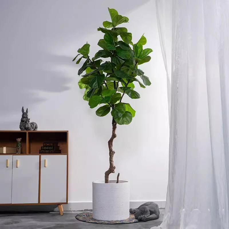 

Artificial Piano Leaf Fir Potted Plant Interior Decoration Ornament