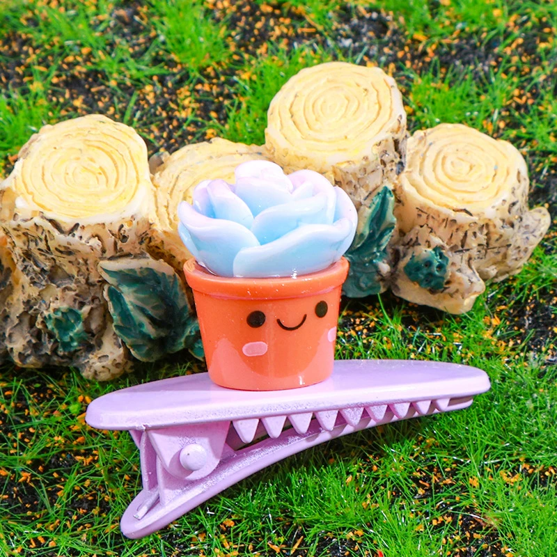 كارتون نبات عصاري بوعاء تمثال مصغر ، لطيف Kawaii زخرفة سطح المكتب الصغيرة ، إبداعي DIY ديكور المنزل ، الهدايا