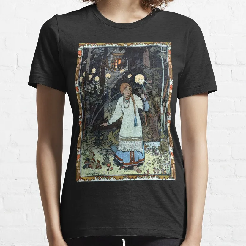 Vasilisa the Beautiful at the Hut of Baba Yaga - Ivan Bilibin T-Shirt t shirts for womens women t shirt