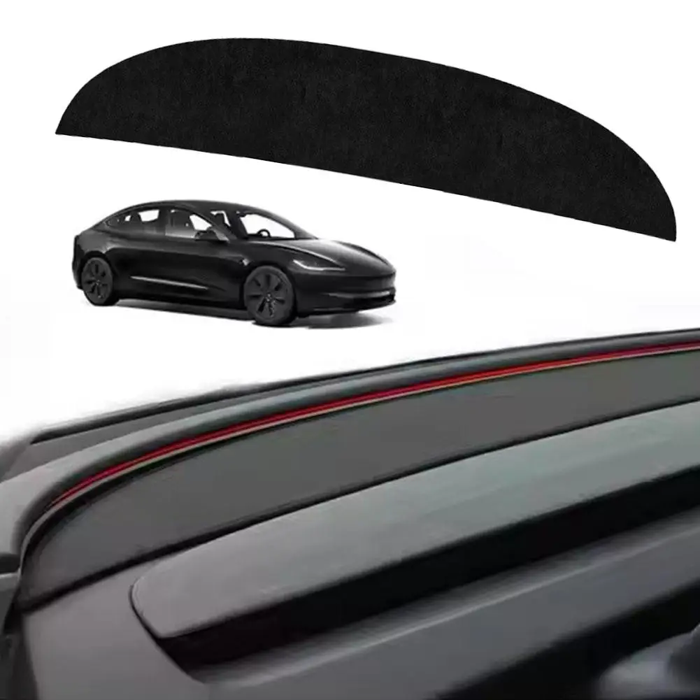 Suede Dashboard Cover Pad For Tesla Model Y Juniper 2025 Model 3 Sunshade Protector Anti-UV Dash Mat Sun-shading Non-slip Pads