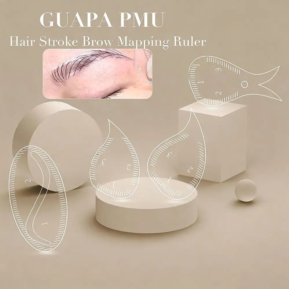 Fast Drawing Brow Mapping Ruler Reusable Shaping Drawing Eyebrow Desgin Ruler Microblading Mapping Tool