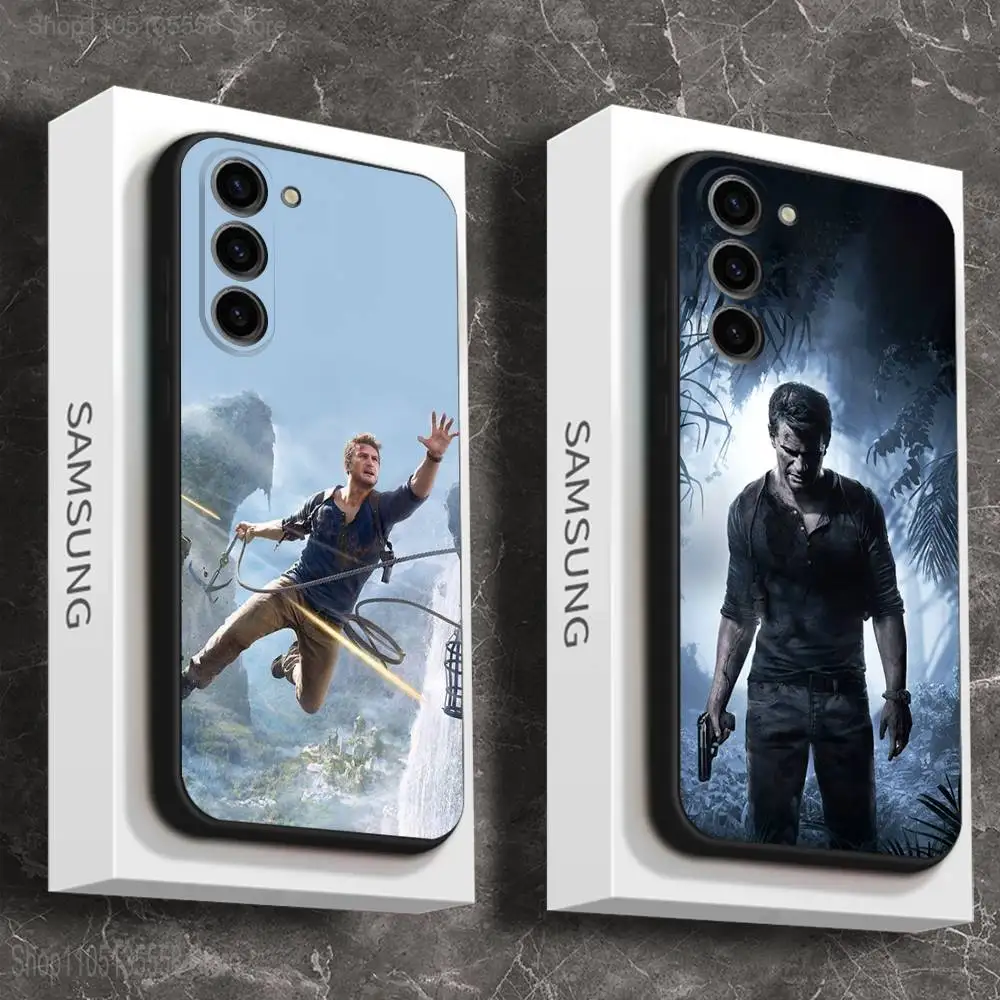 

Sic Parvis Magna Uncharted Phone Case For Samsung Galaxy A 91,80,73,72,71,53,52,51,22,5G Shockproof Soft Black Cover