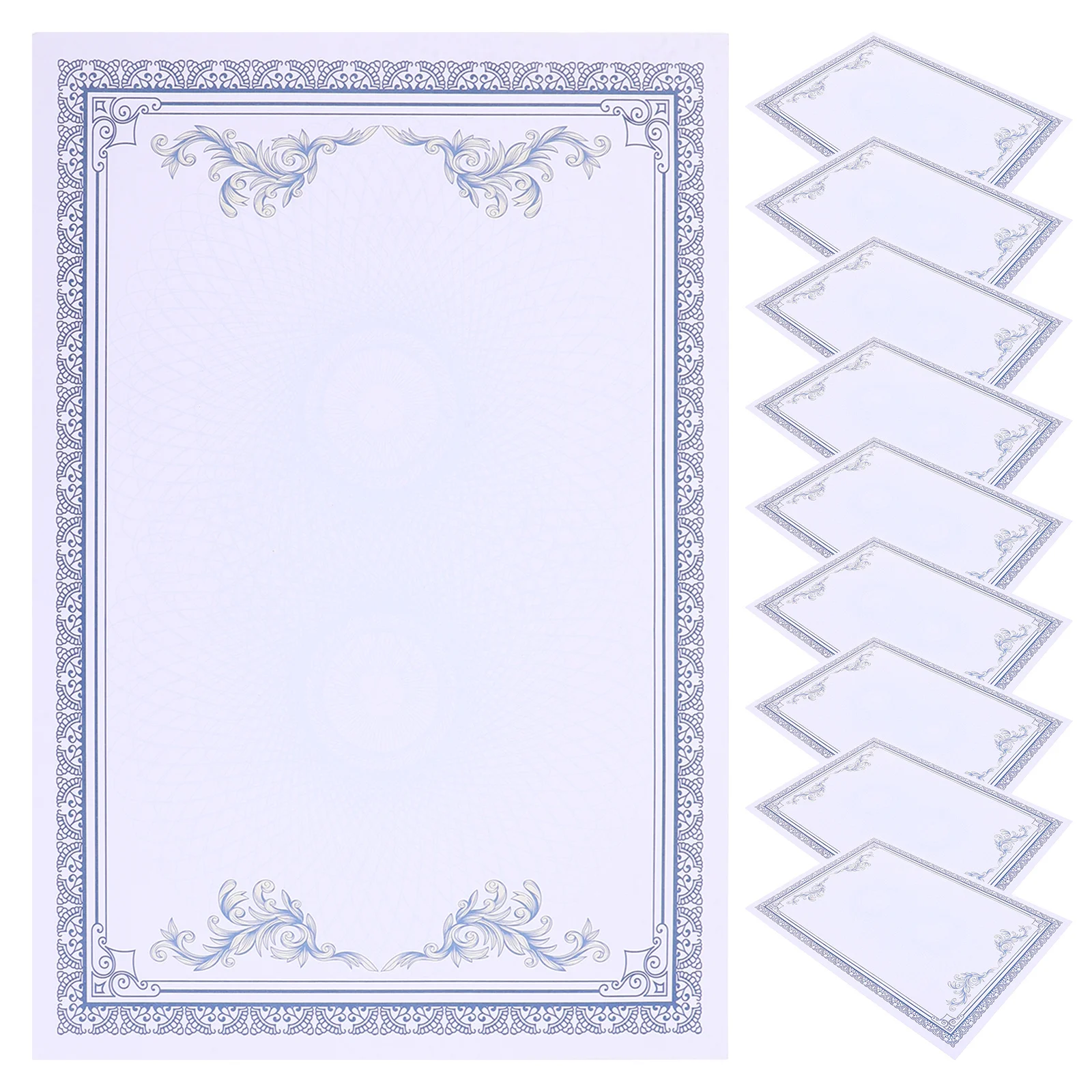 50 قطعة ورق شهادة الشرف النمط الأوروبي سميكة المسيل للدموع مقاومة لشهادات جائزة الطباعة ذاتية الصنع شهادة الإنجاز